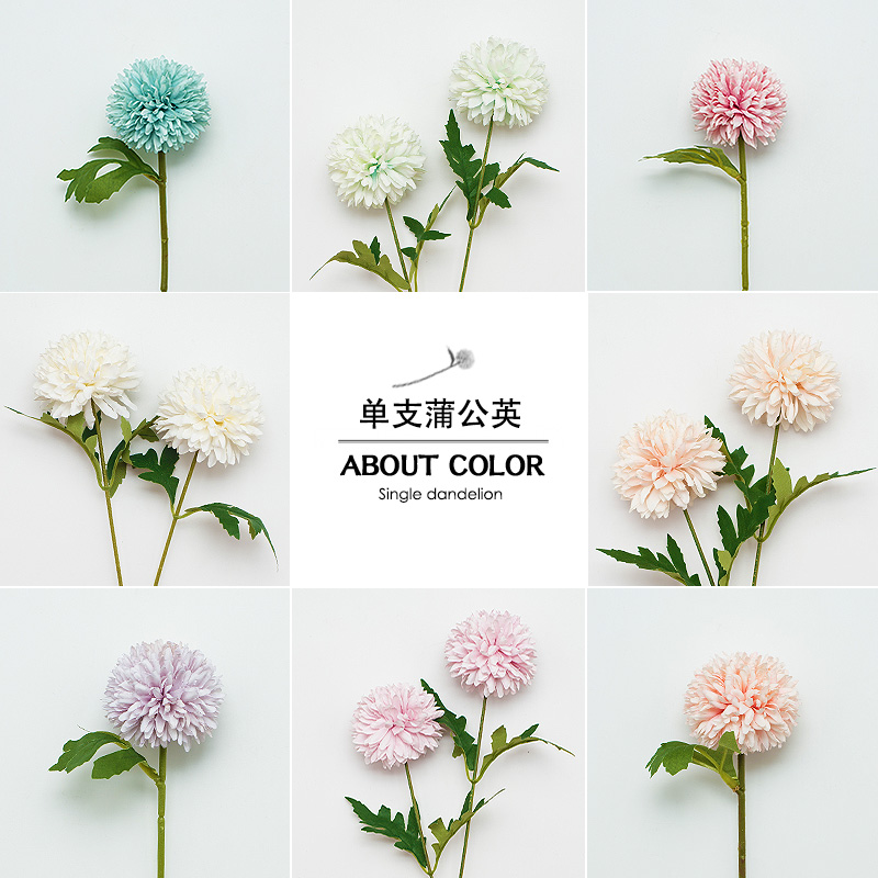 Living room simulation dry flower bouquet home fake flower decoration tableplastic plastic flower set with single silk flower flower flower art