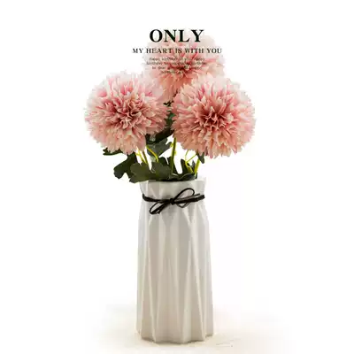 Single silk flower fake flower decoration bouquet simulation flower high-grade 2020 new living room furnishings Hydrangea floral ornaments