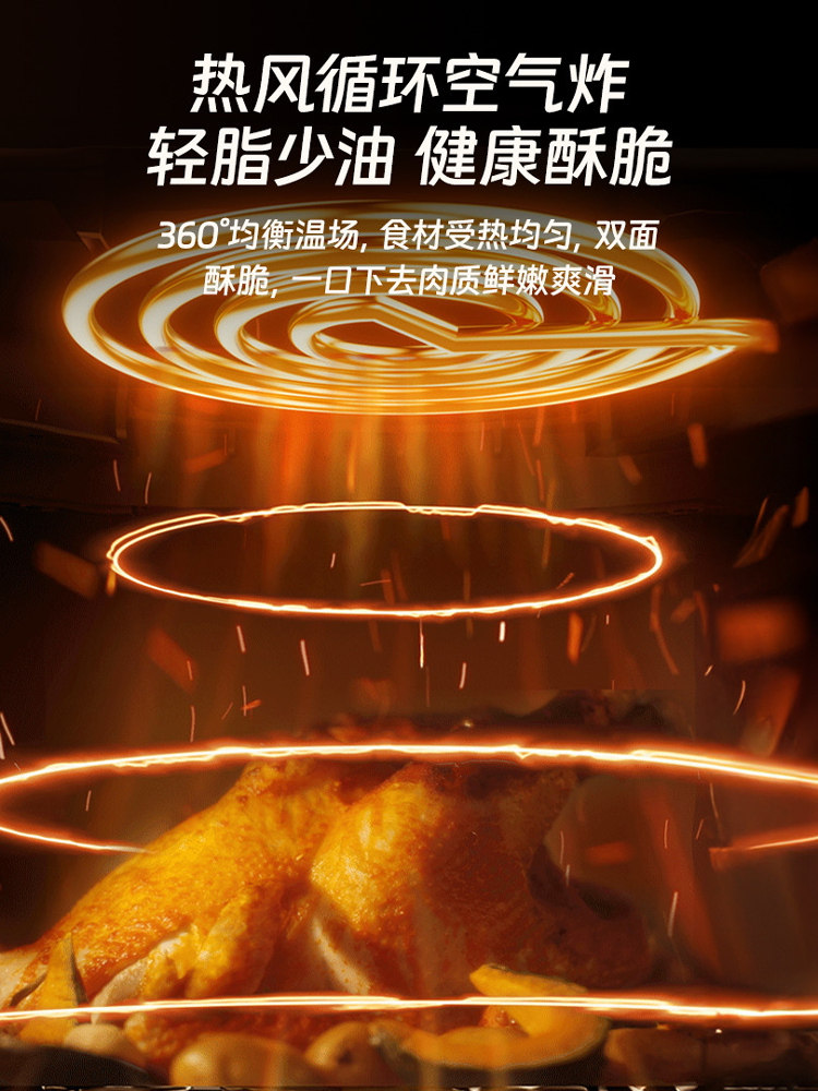 Co-Branded German Benbo Air Fryer, Visible Fryer for Home Use, 2025 New Model, Multifunctional Large-Capacity Integrated Oven