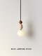 Wabi-Sabi Style Yellow Travertine Bedroom Bedside Small Pendant Lamp, Living Room High-End Vintage Homestay Bar Counter Restaurant Foyer Lighting Fixture