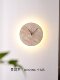 French Mid-Century Style Creative Living Room Wall Lamp Clock Yellow Travertine Staircase Entrance Homestay Bedroom Background Wall Lamp
