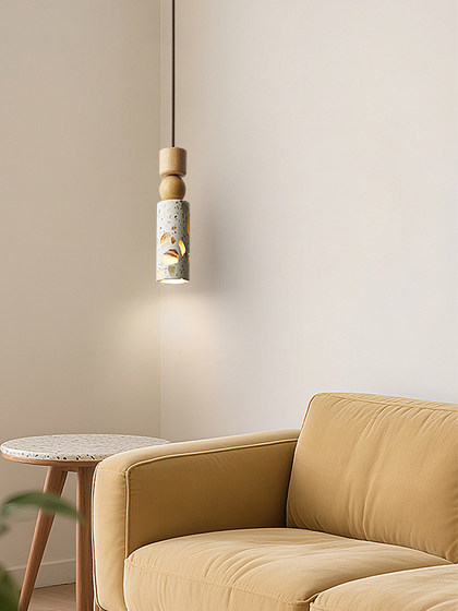 Cream-Style Bedroom Bedside Small Pendant Lamp, High-End Feel, Guesthouse Luminous Stone, Creative Living Room, Dining Room, Bar Counter, Vintage Lighting Fixtures