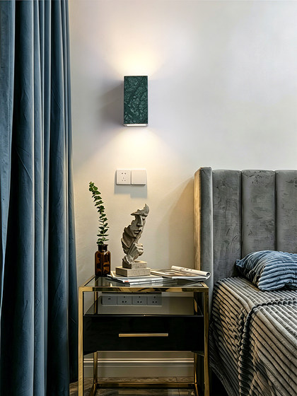 Indian Green Marble Living Room Background Wall Lamp Bedroom Bedside Decorative Lamp Office Hallway Corridor Led Light