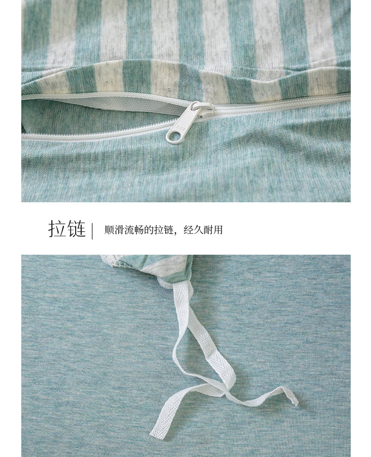 Đơn giản giường cotton Bọ Cạp bốn bộ bông sọc bông đan ba mảnh chăn bông ký túc xá sinh viên - Bộ đồ giường bốn mảnh chăn ga gối đệm cao cấp