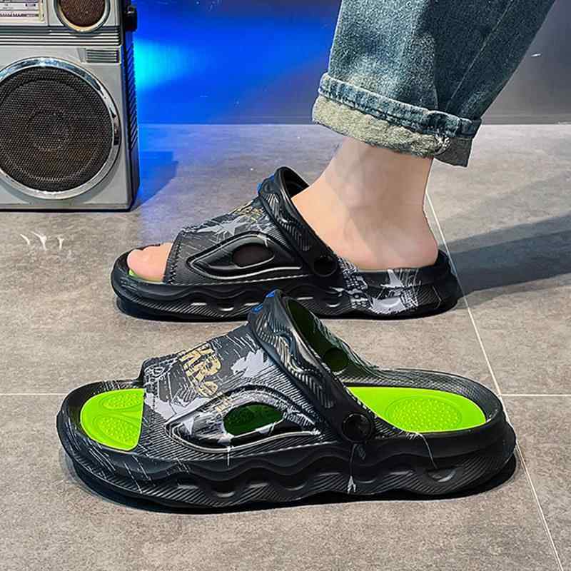 Slippers for Men's Summer Outer Wear, Soft-Soled Flip-Flops, Dual-Purpose Beach Sandals, Internet Celebrity Hot Models soft sole Non-Slip Sandals