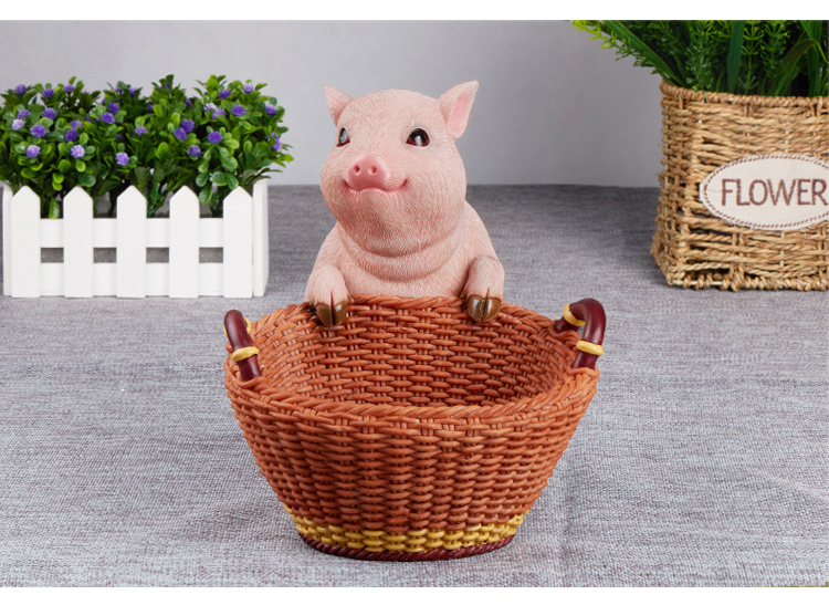 Nhà sáng tạo lưu trữ chính hiên lưu trữ trang trí cửa tủ Giày lưu trữ để bàn hộp trang trí dễ thương pig các đồ trang trí bàn làm việc