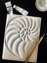 Ceramic palette Rose-shaped conch-shaped art professional painting tools gouache watercolor Chinese painting pigment color