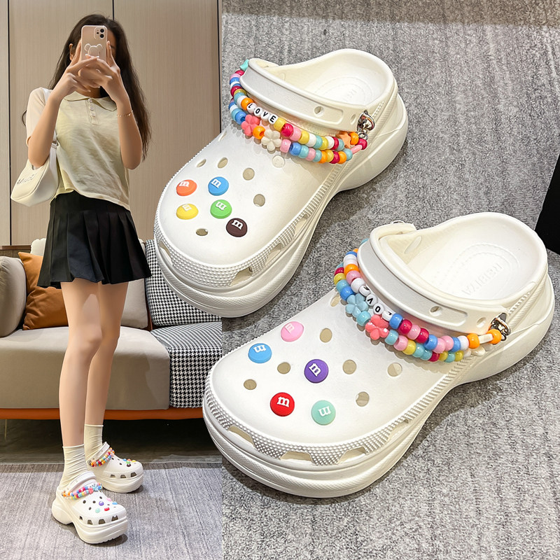 Zonaphone dongle shoes female non-slip thick bottom Ouyang Nana Tongan beach shoes women Baotou sandals New slippers Summer