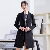 Building Worksuit Costume Women Winter Mao Tweet Cover Bank Jewelry Store Front Desk Clear