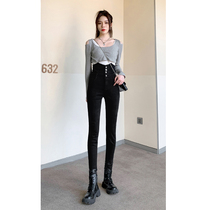 Black high waist jeans female display slim fit 2022 spring summer new body elastic gluteal skinny skinny pants