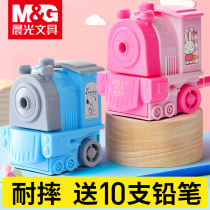 Morning Light Roll Pencil Knife Turn Pencil Pencil Gouging Pen Instrumental Official Children Elementary School Children Use Hand Pencil Drill Pen Machine Cartoon Large Number Small Car Manual Automatic Lead Boy Female Drill Spin Wringing Deplaning Pen Machine