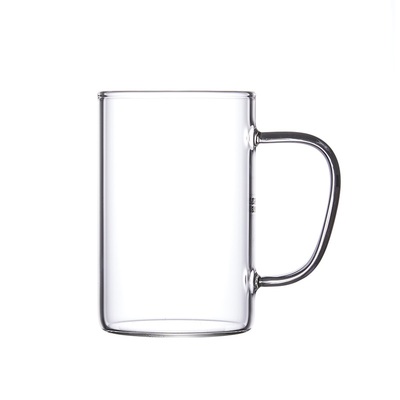 玻璃杯大容量泡茶杯带盖带把喝水杯男简约家用办公室透明牛奶杯子