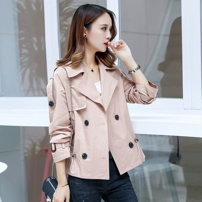 Осеннее trench coat, тонкая короткая куртка, коллекция 2023 года, для подростков
