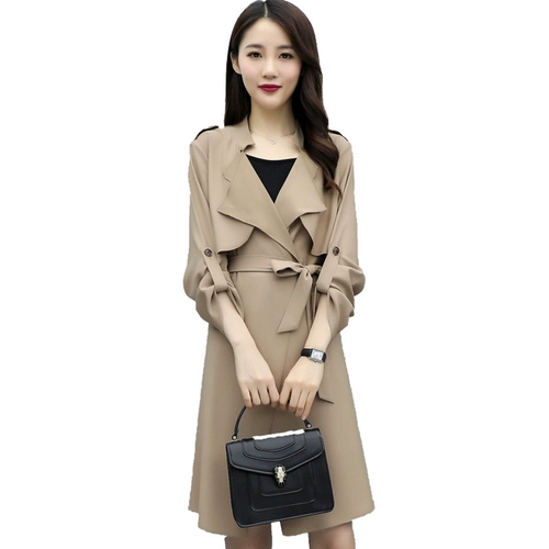 Осенний плащ, длинная куртка, 2021 года, средней длины, в корейском стиле, подходит для подростков