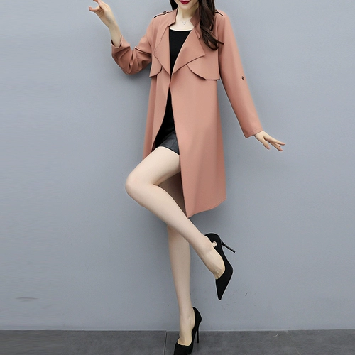 Осенний плащ, длинная куртка, 2021 года, средней длины, в корейском стиле, подходит для подростков