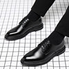 Autumn Leather Shoes for Men, Business Formal Wear, Genuine Leather, High-End Casual Wedding Groom's British Style, Height-Increasing Thick-Soled Pointed-Toe Shoes