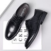 Men's Leather Shoes for Young People, Genuine Leather Formal Business Shoes, Soft Sole, Comfortable for Work, Pointed Toe, Casual Suit, Wedding Groom Shoes