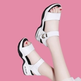 Летние сандалии на платформе, универсальные модные туфли, коллекция 2022, из натуральной кожи