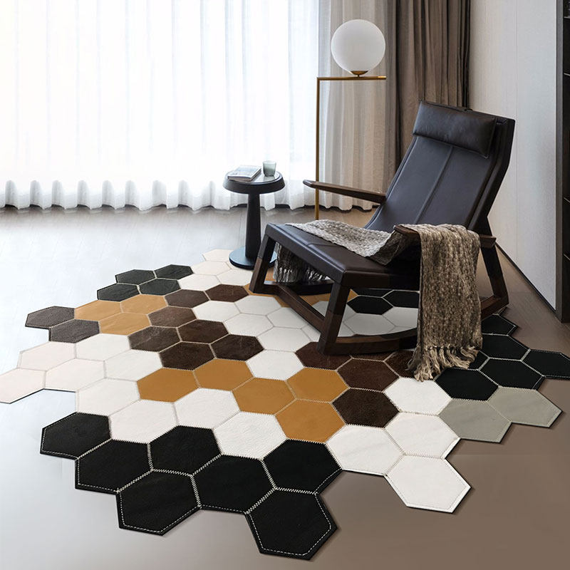 Irregular light-surface bull round carpet splicing room tea-table room bedroom edge-carpet rotation chair mat shape