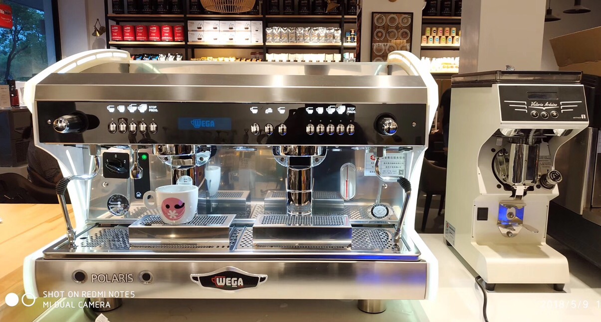 Italian original WEGA POLARIS Polaris electronically controlled high cup version semi-automatic commercial coffee machine chrome plated