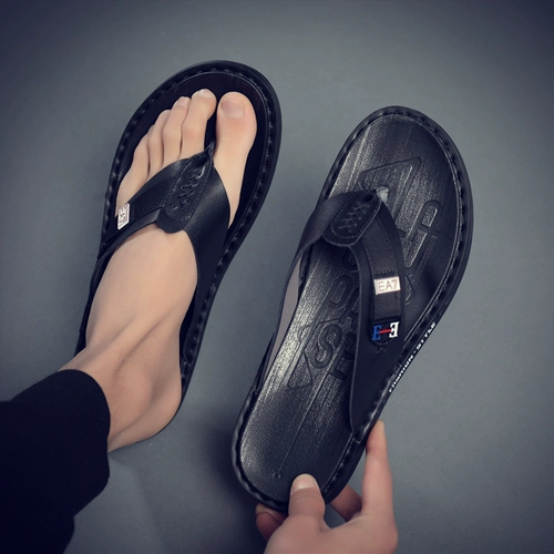 Мужские летние сланцы, нескользящие трендовые сандалии, слайдеры, тапочки, в корейском стиле, коллекция 2021