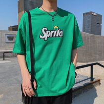 2021 summer t-shirt boys short-sleeved half-sleeve loose Korean version of the trend ins tide brand clothes mens youth Hong Kong trend