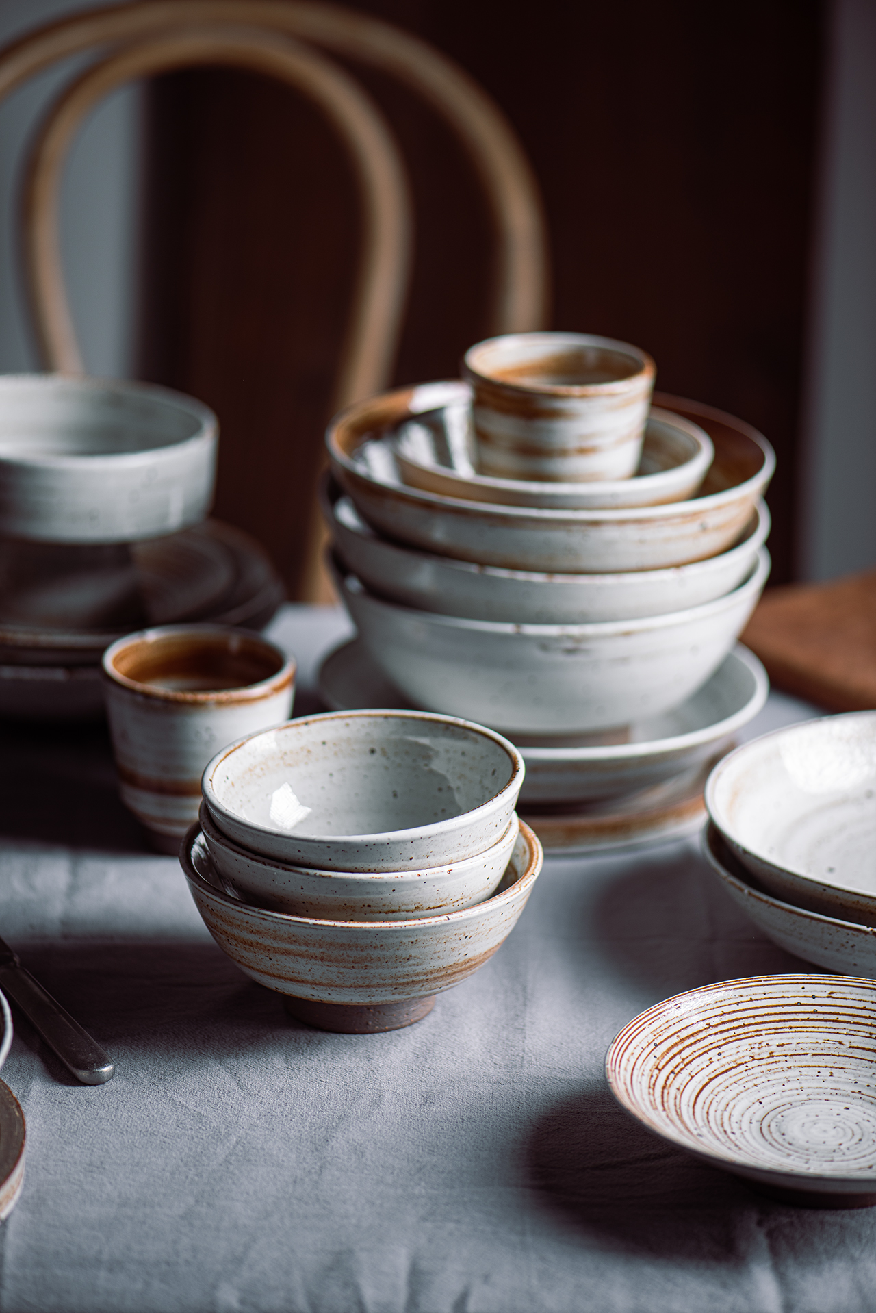 Day-Style Coarse Pottery ceramic cutlery suit gourmet photography hand for firewood-burning soup bowls Bowls Rice Bowl dishes Dining Quaint Props-Taobao