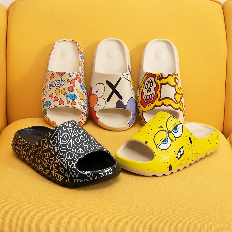 Men's Summer Breathable Slippers 2026 New Model for Outdoor Wear soft sole Sports Non-Slip Thick-Soled Odor-Resistant Sesame Street Slide Sandals