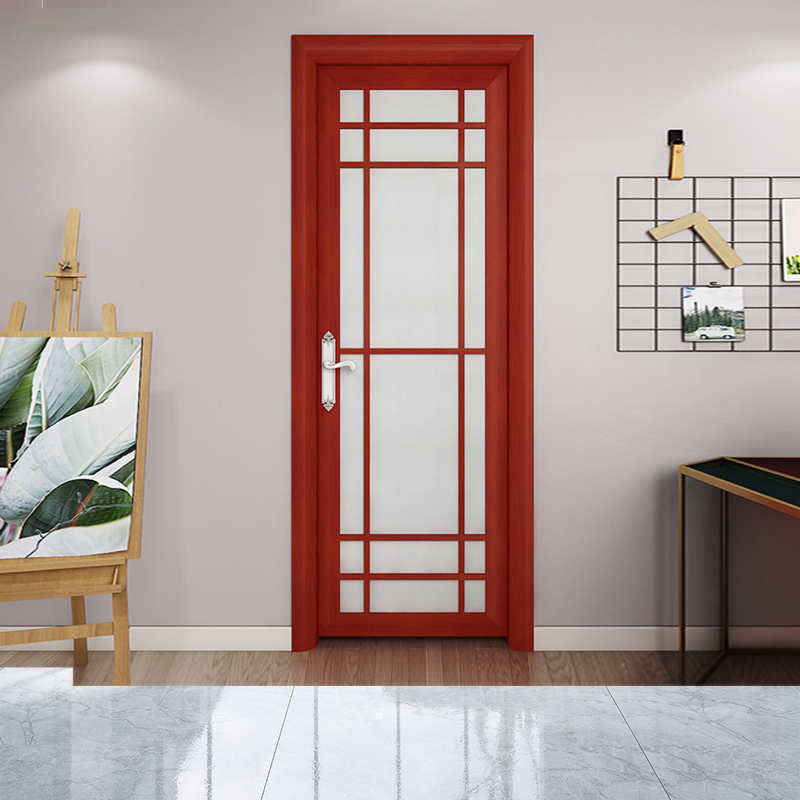 Painting room black titanium magnesium aluminum alloy flat door modern minimalist glass door bathroom toilet door toilet door home