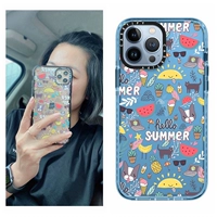 Casetify Лето лето вы привет лето, маленькая свежая буква, кошачья фруктовая, граффити, применимо