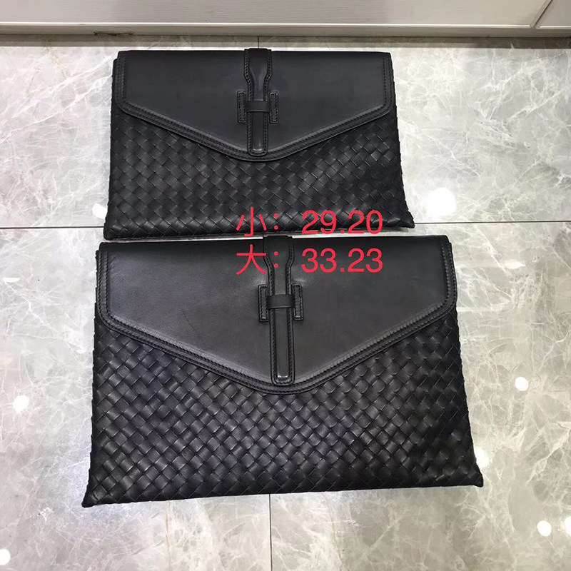 European and American boomers Bull Leather Woven Men's Handbags 2022 New Fashion Business Casual Big Hand Grab Bag