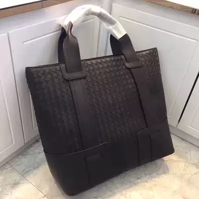 Leather Woven Men's Bag 2021 New Fashion Hand bag Europe and America Leisure Business Briefcase Computer Bag