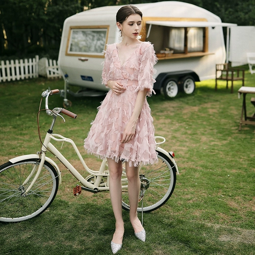 Элитное вечернее платье, короткая юбка, подходит для подростков