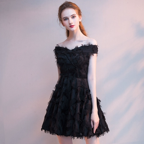 Черное вечернее платье, летняя короткая юбка, подходит для подростков