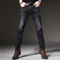 Swall Pants Men's Jeans 2022 New Winter Revet Middle-aged Straight Pipe Ashtray Jeans Men