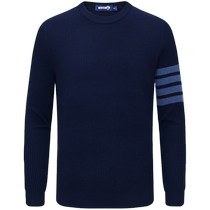 Wool] Navigare Italian small sailing boat winter new round neck sweater mens casual knitted bottoming shirt