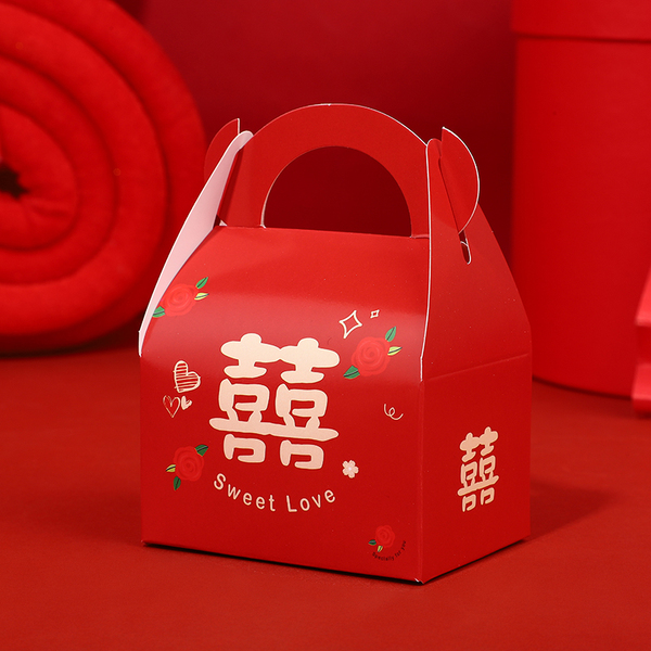 Festive Chinese Wedding Satchel Box Sugar Bag