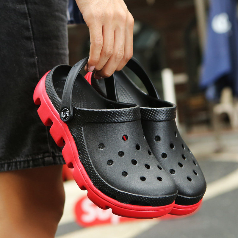 Large size hole shoes men's summer 45 Baotou men's slippers 46 casual non-slip plus size 47 beach sandals 48