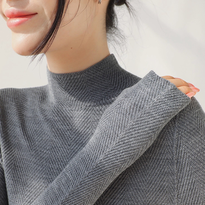 High-End Yangzi Yarn Water Ripple 100% Pure Wool Sweater for Women, Half Turtleneck, Autumn and Winter Slim Fit Inner Knit Sweater Base Layer High-End Yangzi Yarn Water Ripple 100% Pure Wool Sweater for Women, Half Turtleneck, Autumn and Winter Slim Fit Inner Knit Sweater Base Layer