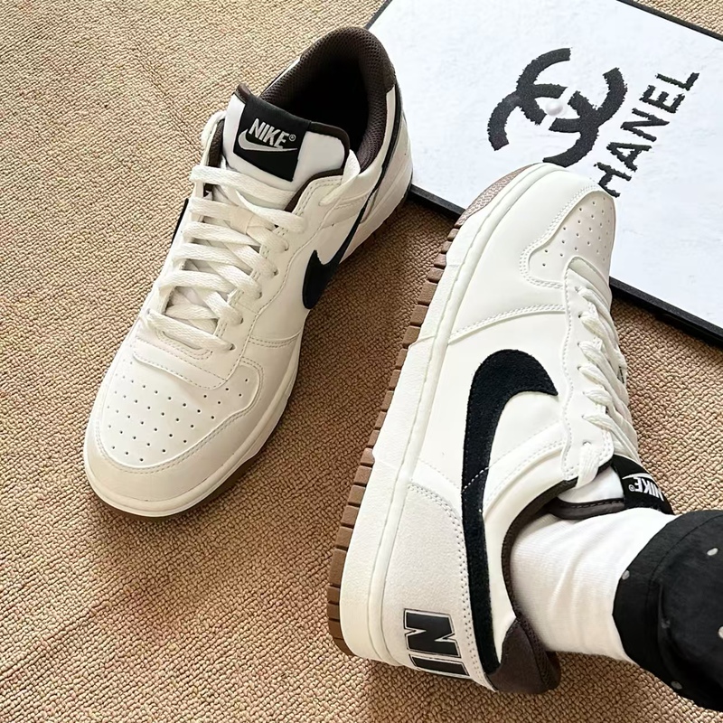 Nike Big Nike Comfortable, Versatile, Breathable Sports and Leisure Retro Low-Top Black and White Sneakers 854166-101