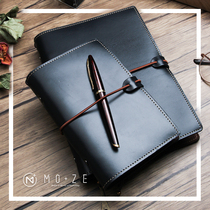 MOZE Daiqing hand account book loose-leaf book A6A5 business leather notepad Travel hand account custom gift gift