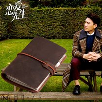 Mr MOZE love with the same hand account cowhide notepad Travel notebook cowhide passport book Crazy horse leather book