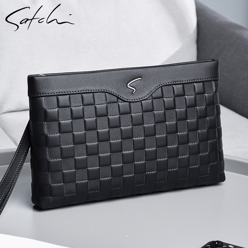 Chachchi Handbag Men Genuine Leather Handbag Big Capacity Business Casual Envelope Bag Brands Men's Christmas Gifts-Taobao