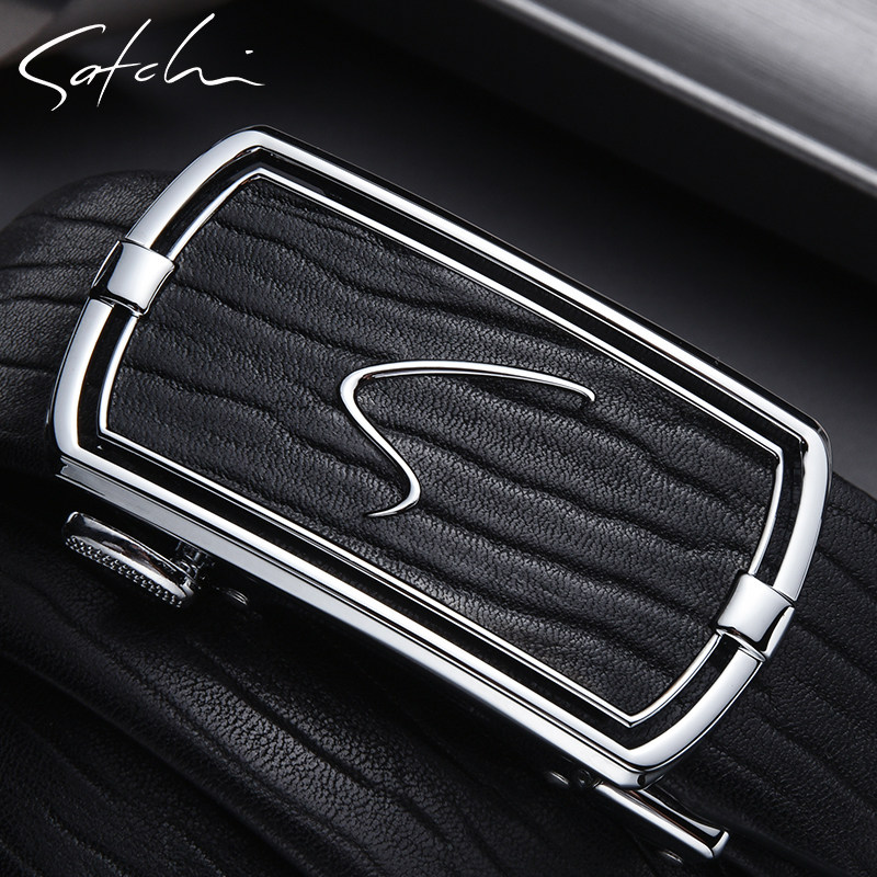 Sachchi Belt Men Genuine Leather Automatic Buckle Belt Sea Lion Patterns Men Business Headlayer Pure Bull Leather Upscale Pants Strap