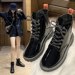 真皮马丁靴女英伦风时尚百搭短靴瘦瘦靴
