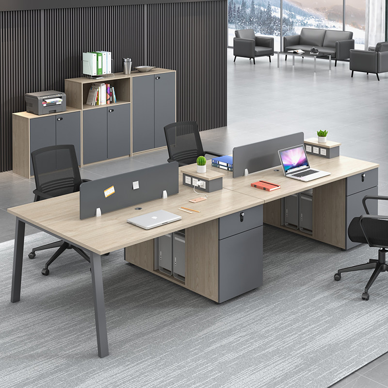 Staff Desk Brief Modern 2 4 6 People 8 Furniture Office Chairs Combined Company Screen Cassette Station