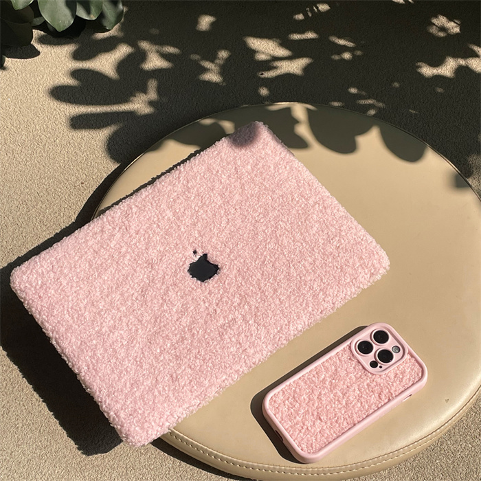 Shell丨Macbook Apple Notebook Air13Neo Protective Case M5 Teddy Velvet Pro16/ 14inch Pink Shell丨Macbook Apple Notebook Air13Neo Protective Case M5 Teddy Velvet Pro16/ 14inch Pink