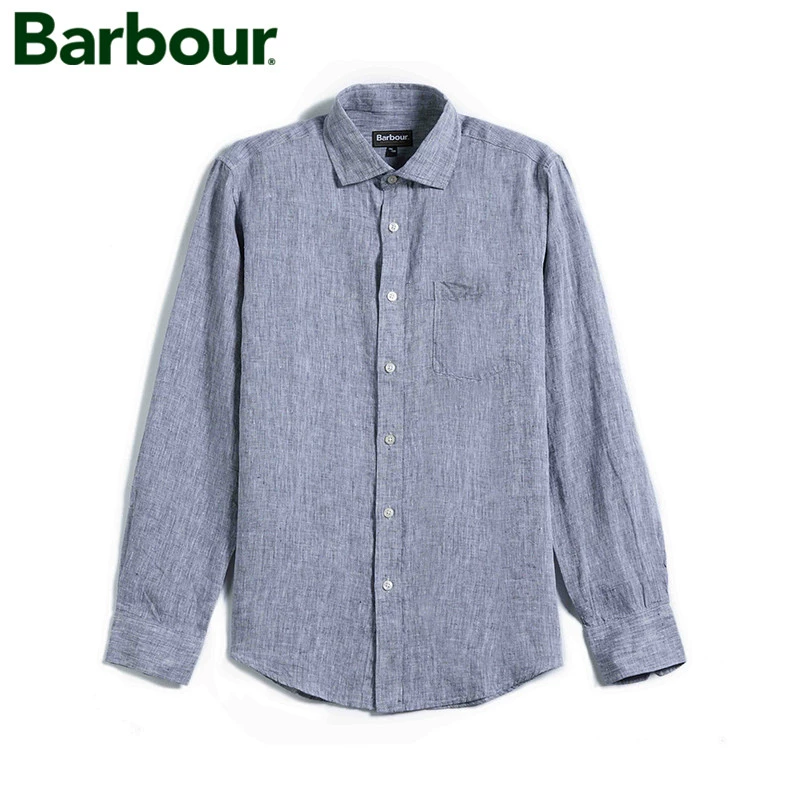 BARBOUR / Thợ cắt tóc nam mùa xuân kinh doanh bình thường được trang bị áo sơ mi dài tay BS17WH023 - Áo