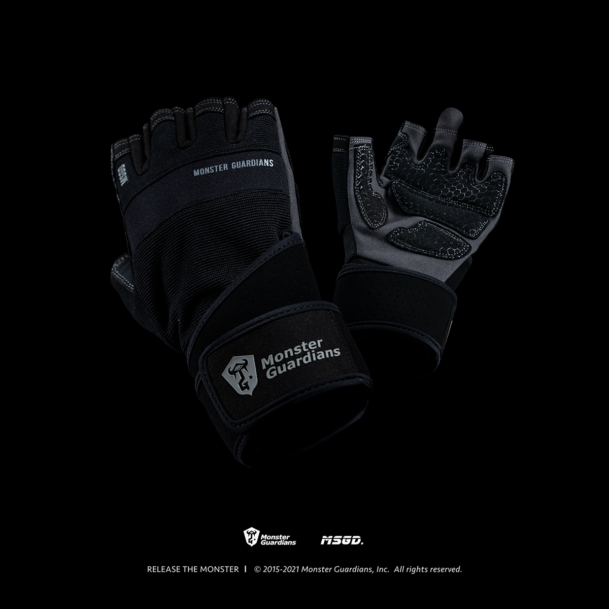 Monster Guardians Lab Men's high-intensity support for anti-slip wrists integrated training gloves