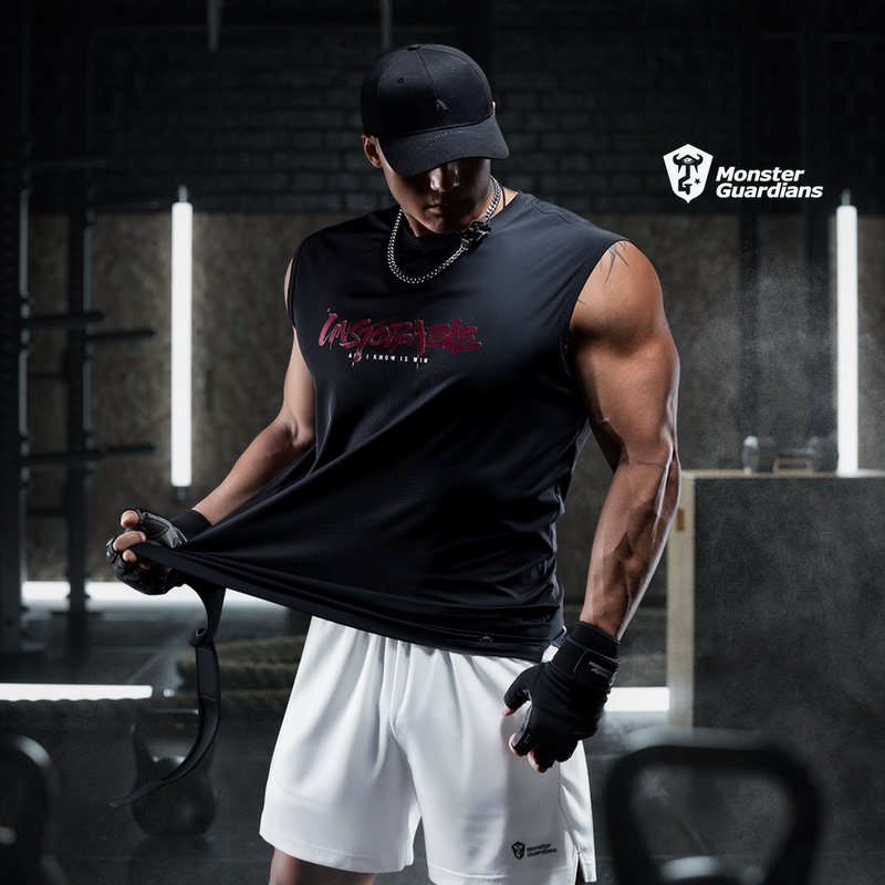 Monster Guardians Men's Summer Moisture-Wicking and Temperature-Changing Technology Printed Sports Fitness Vest